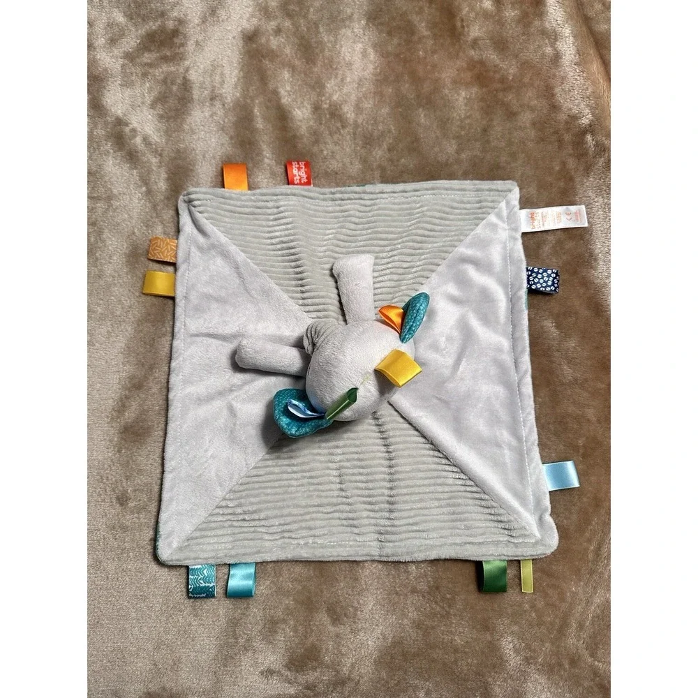 Bright Starts Lovey Security Blanket Elephant Taggies